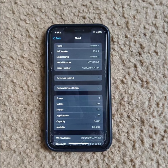 Apple iPhone 11 64GB purple locked Used